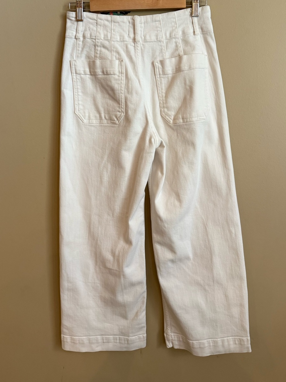 Maeve The Colette White Cropped Wide-Leg Jeans - Picture 8 of 12